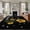 black, variant on Yellow Sunflower Large Area Rug 8x10 FT, Non Slip Living Room Throw Carpet, Summer Flower Bee Sunshine Black Washable Soft Indoor Outdoor Carpet Non-Shedding Rug for Bedroom Dining Room
