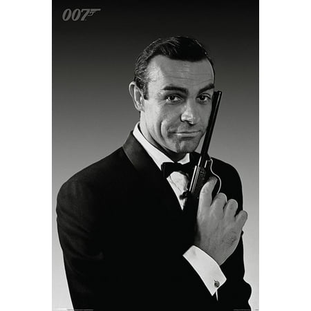 James Bond 007 Names Bond Sean Connery Gun Classic Movie Quote Poster 24x36 (Best Names For Guns)