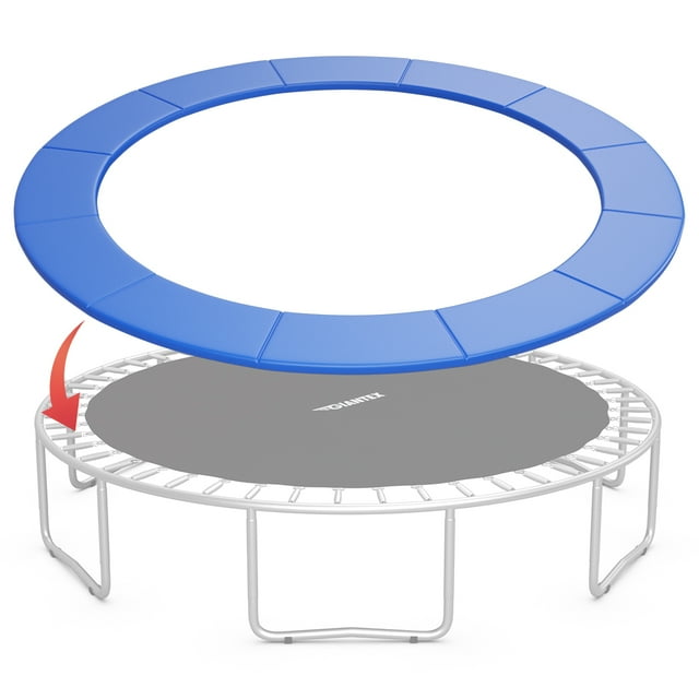 Patiojoy Coussin de Sécurité de Remplacement pour Trampoline 12 Pi, Cadre de Rebond, Housse de Ressort Imperméable, Bleu