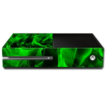- Mightyskins Protective Vinyl Skin Decal Cover for Microsoft Xbox One Console wrap sticker skins Green Flames