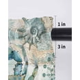 thumbnail image 6 of Coastal Crab Tier Curtains 24 Inch Length,Sheer Curtains for Bedroom Living Room Window Teal Nautical Beach Starfish Vintage Rod Pocket Drapes Kitchen Curtains Small Half Window 27.5"x24" 2 Panels, 6 of 7