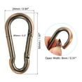 thumbnail image 2 of Unique Bargains 5mm Spring Snap Hook Clips Chain Quick Links Connector Ring Lock 88 Lbs Red Bronze 6 Pack, 2 of 6