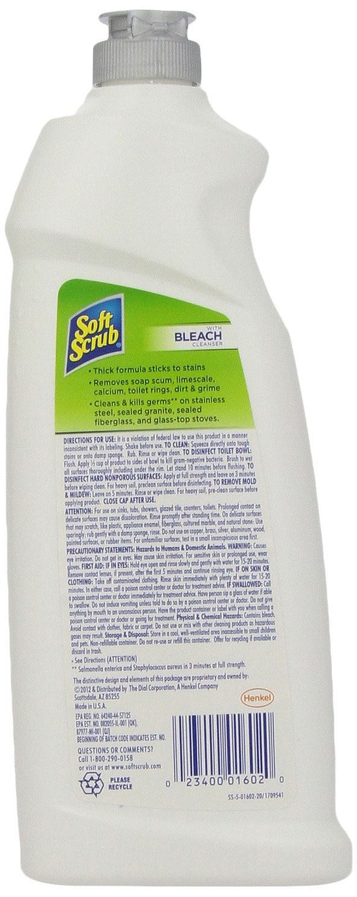Soft Scrub Cleanser With Bleach, 24 Oz 