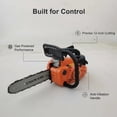 thumbnail image 3 of Mohsoe 12 Inch Gas Chainsaw 2-Stroke, Top Handle Cordless Chain Saw with ABS & Metal Construction, Automatic Oil Supply, Anti-Vibration Grip, Lightweight 8 lbs for Forest Cutting Family Logging, 3 of 6