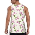 thumbnail image 3 of Haiem Tulips Flowers Men Workout Tank Top Gym Bodybuilding Sleeveless Muscle T Shirts Athletic Tank Breathable Workout Shirt-Large, 3 of 9