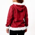 thumbnail image 6 of LTTVQM Kids Boys Sherpa Fleece Lined Hoodie Christmas Santa Sweatshirts Toddler Winter Cozy Furry Pullover Xmas‌ Jacket Red 3-4 Years, 6 of 8