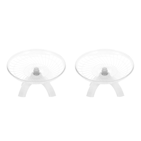 Hemoton 2pcs Hamsters Saucer Wheel Silent Mouse Wheel Small Gerbil Running Exercise Toy For Dwarf Hamsters Hedgehog Gerbil Mice Small Animals