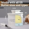 thumbnail image 4 of PriorityChef French Butter Crock for Counter With Water Line, Ceramic Butter Keeper, White, 4 of 9