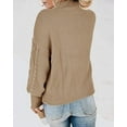thumbnail image 2 of Sherrylily Winter Women Sweaters Casual Cable Knit Turtleneck Pullover Loose Chunky Jumper S-2XL, 2 of 6
