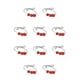 thumbnail image 3 of sweethay Lovely Ring Metal Anillos con cuentas Ajustable Ligero Apertura Anillo de dedo Joyería impermeable Mujeres Niñas Rojo Rojo 10piezas sweethay CBP586052, 3 of 4