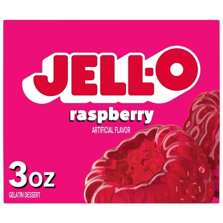 Jell-O Raspberry Gelatin Dessert Mix, 3 oz Box