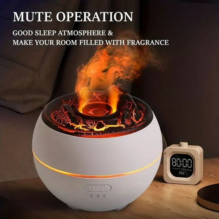 Durcord Essential Oil Diffuser, Cool Mist Humidifier, Flame