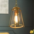 thumbnail image 3 of LNC 1-Light Modern Pendant Light in Gold Finish with Seeded Glass Shade, 3 of 12