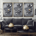thumbnail image 2 of CCOCC 3Pcs 3D Wall Art A Romantic Selection For Couples Modern Wall Art Fusion Of Metal Sculptures Paintings Wall Decor Style6, 2 of 3