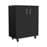 Akron 6 Piece Garage Set, 3 Storage Wall Cabinets + 2 Storage Cabinets + Storage Drawer Base Cabinet, Black