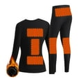 thumbnail image 2 of toraway Mens Sets 2 Piece Outfits Summer Linen Mens Intelligent Electric Heating Plush Insulation USB Charging Heating Autumn Clothes and Autumn Pants Bottoming Shirt Underwear Set L, 2 of 4