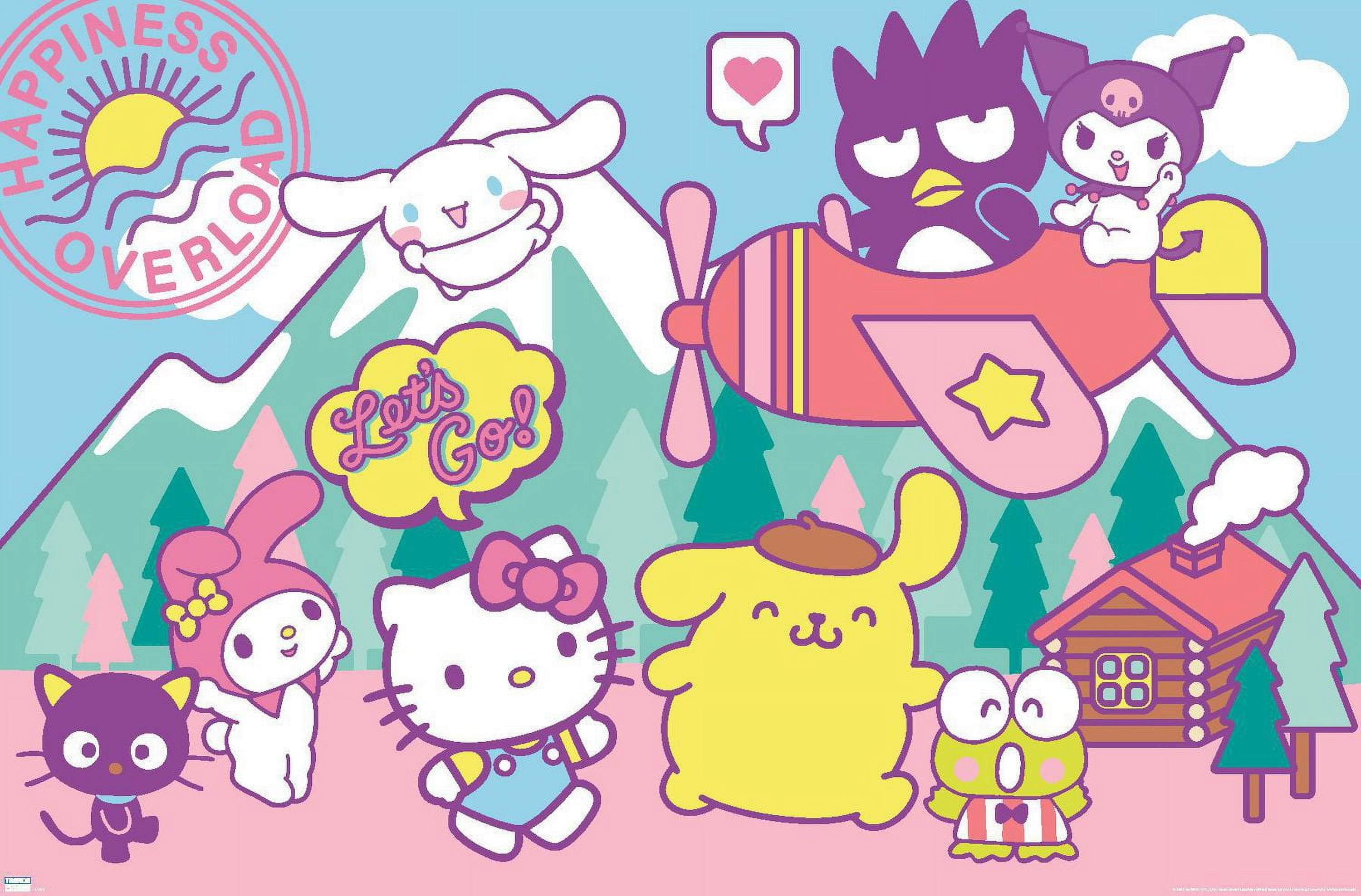 Hello Kitty and Friends: 22 Spring - Happiness Overload Wall Poster, 22.375" x 34"