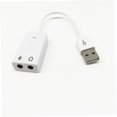 thumbnail image 4 of OULII USB Sound Card Adapter for Laptop Plug and Play Virtual Audio with LED Indicators Compatible with Windows White, 4 of 8