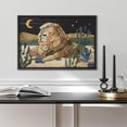 thumbnail image 4 of IDEA4WALL Framed Canvas Print Western Decor Longhorn Lions Portrait Wall Art Animal Wildlife Mountain Nature Landscape Traditional Artwork for Living Room, Bedroom, Office - Black 16"x24", 4 of 5