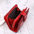 thumbnail image 4 of Mini Porte-Monnaie de Luxe, Porte-Carte Hasp, Portefeuille Dame, Rouge, 4 of 5