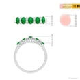 thumbnail image 4 of Angara Natural 0.6 Ct. Emerald with Diamond Non Eternity Wedding Band in 14K White Gold for Women (Ring Size: 12), 4 of 9