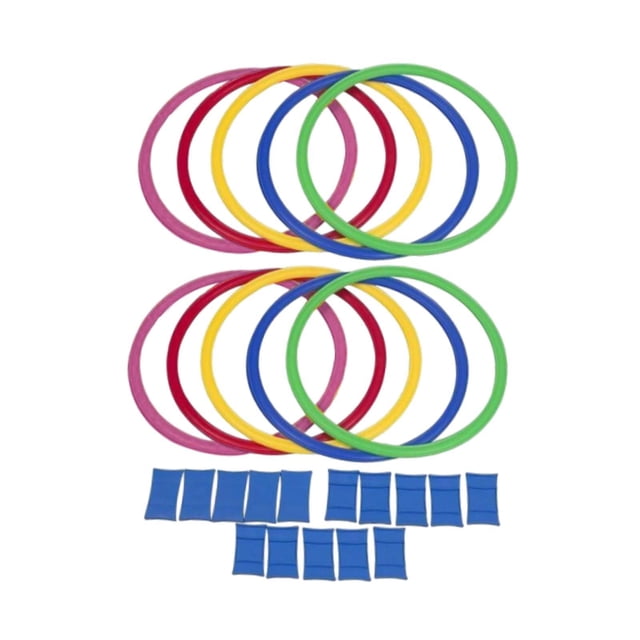 QualitChoice 10 Pieces Agility Training Rings Circle Set Rings for Adults Rugby Badminton 28cm 38cm