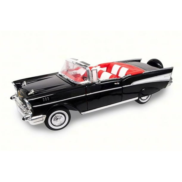 1957 Chevrolet Bel Air Convertible, Black Road Signature 92108 1/18