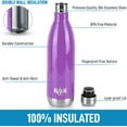 thumbnail image 2 of Hydration Nation Stainless Steel Water Bottle Double Wall Insulated - Amethyst 25oz, 2 of 7