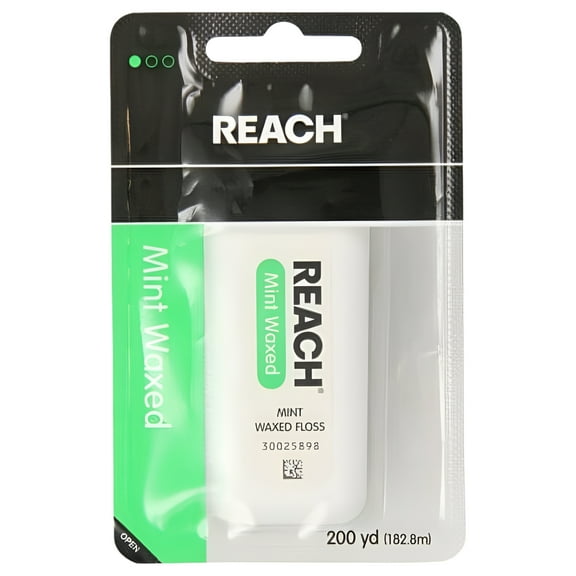 Reach Dental Floss, Waxed, Mint, 200 Yard