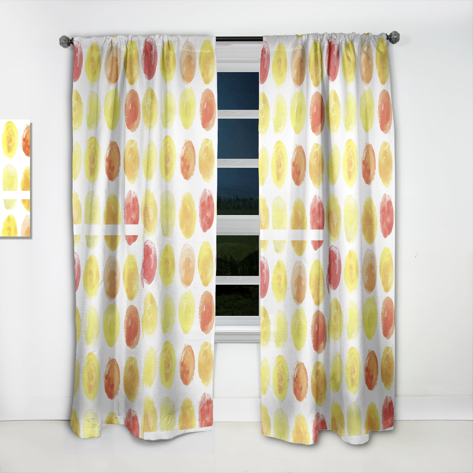 Designart 'Colorful Circular Dance III' Modern & Contemporary Curtain Panel