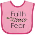 thumbnail image 3 of Inktastic Faith Over Fear with Laurels Boys or Girls Baby Bib, 3 of 4