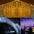thumbnail image 5 of Freezing Rain Fairy Lights for Outdoor Use, LED Light Curtain with Timer, IP44 Waterproof, 8 Modes,Indoor for Christmas, Garden Decoration(color), 5 of 9