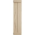 thumbnail image 2 of Ekena Millwork 11"W x 64"H Rustic Two Board Joined Board-n-Batten Hand Hewn Faux Wood Shutters w/End Batten (Per Pair), Primed Tan, 2 of 11