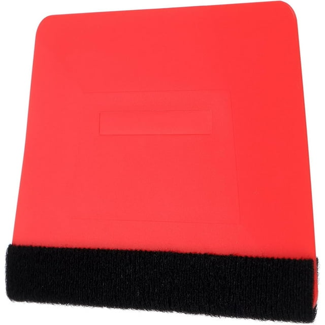 HARFINGTON Vinyl Squeegee, Felt Edge Vinyl Wrap Decal Squeegee Tool, 4-Inch Car Vinyl Film Scraper Plastic Squeegee for Car Wrap, Sign Making, Window, Red, Trapezoidal