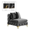 thumbnail image 2 of Meridian Furniture Tremblay Grey Velvet Armless Chair, 2 of 8