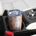thumbnail image 5 of 20 Oz Shih Tzu Dog and Floral Coffee Tumbler Double Wall Insulated Stainless Steel Water Bottle | Metal Reusable Thermoses Flask with Cup Cap | Leak & Sweat Proof with Anti-Dust Lid, 5 of 7