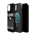 thumbnail image 2 of DistinctInk Tough Case for Apple iPhone 13 MINI (5.4" Screen), Compatible with MagSafe Charging - I Rode All Day - Horse, 2 of 6