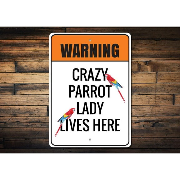 Parrot Novelty Sign, Metal Wall Decor - 10x14 inches