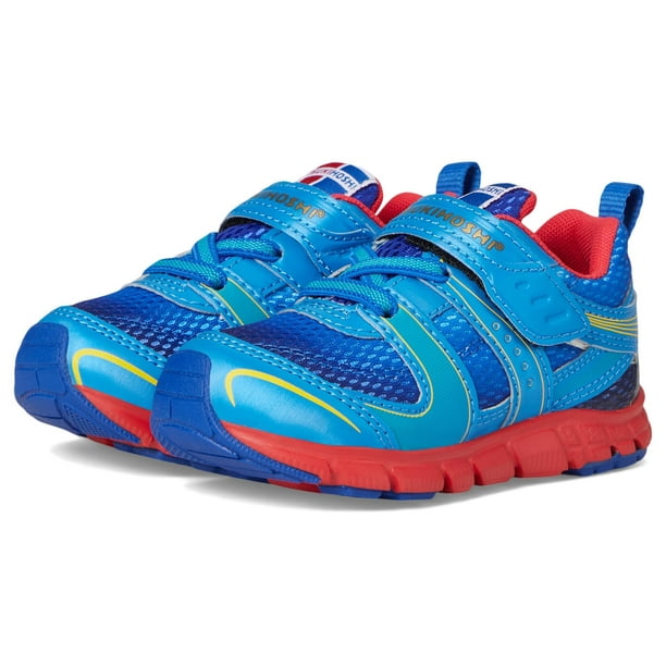 Zapatilla deportiva Tsukihoshi Velocity 3580 azul/rojo para niños pequeños