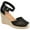 Black, variant on Journee Womens Sierra Wedge Heel Espadrille Sandals