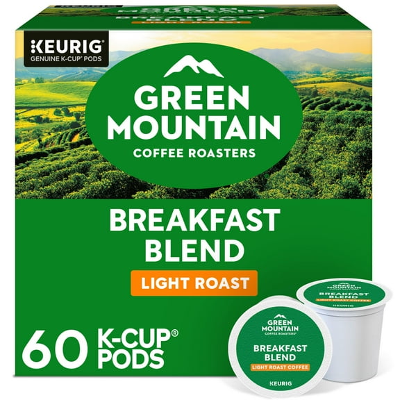 Green Mountain Coffee Roasters Breakfast Blend, Keurig Single Serve K-Cup Pods, Light Roast Coffee, 60 Count, (6 Packs of 10)
