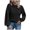 Black, variant on Plus Size Sweater Tops On Seasonal Women's Solid Color Long Sleeve Pullove Sweater Tops Black 10(XL)