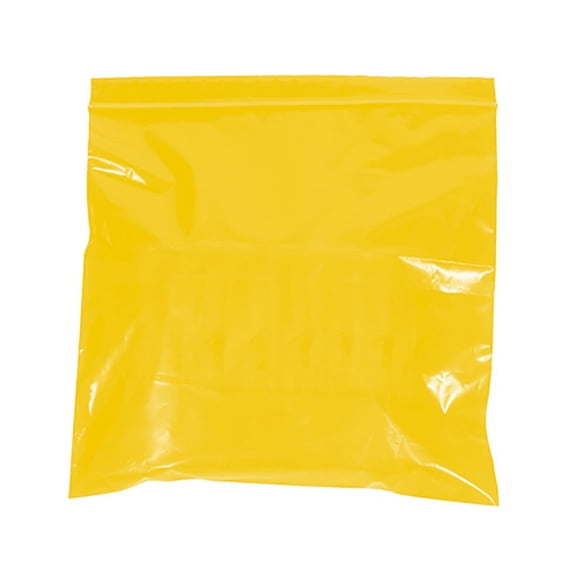 RetailSource Reclosable Poly Bags Pack of 1000, Yellow 3" x 3"