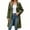 Dark Green, variant on Double Breasted Spring Fall Women Solid Color Lapel Long Casual Trench Coat