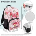 thumbnail image 7 of Aplkyhs School Backpack for Boys Girls Ages 6-18 Elementary Middle High School Large Capacity Ergonomic Padded Adjustable Straps for Daily School Use Travel Strawberry Cow Print, 7 of 7