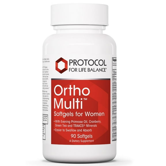 Protocol Ortho Multi - Antioxidants, Bone Health, Multivitamin for Women - 90 Softgels