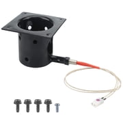 Fire Burn Pot and Hot Rod Ignitor Kit Replacement Parts for Traeger for Pit Boss Wood Pellet Grill Smoker Austin XL Igniter Ignition BBQ Part with Screws and Fuse Black Porcelain-Enameled