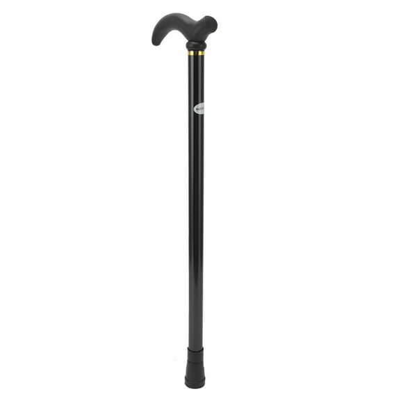 Mobility Aid Cane, Walking Stick Adjustable Rubber Base  For Climbing Enthusiasts Black,Gold