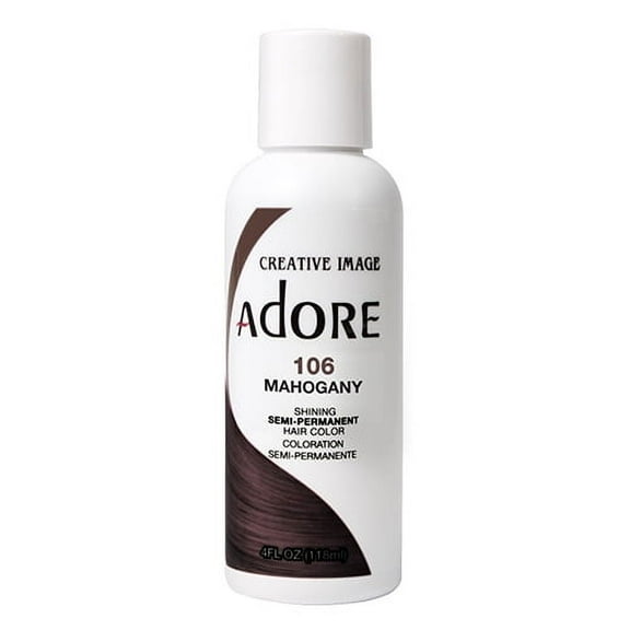 Semi-Permanent Haircolor # 106 Mahogany by Adore, 4 Oz, 3 Pack