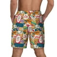 thumbnail image 3 of Kdxio Retro Summer Stamp Print Men'S Swim Trunks With Compression Liner 7 Inch Inseam Quick Dry Swim Shorts, 3 of 7